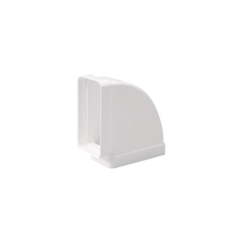 Codo Horizontal PVC Blanco Rectangular 150x75 mm