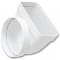 Codo Mixto PVC Blanco 100-110x55 mm