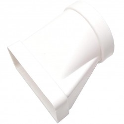 Codo Horizontal PVC Blanco Mixto 110x55 mm