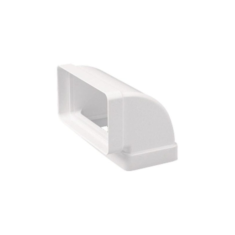 Codo Vertical PVC Blanco Rectangular 220 x 55 mm