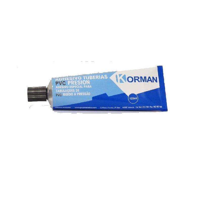 Tubo adhesivo PVC Korman 125 Gr 