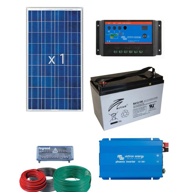 Equipo solar para suministro electrico 1000W 