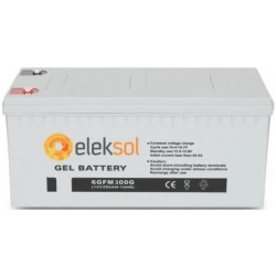 Batería Solar Eleksol Gel 6GFM300G - 12V 300Ah